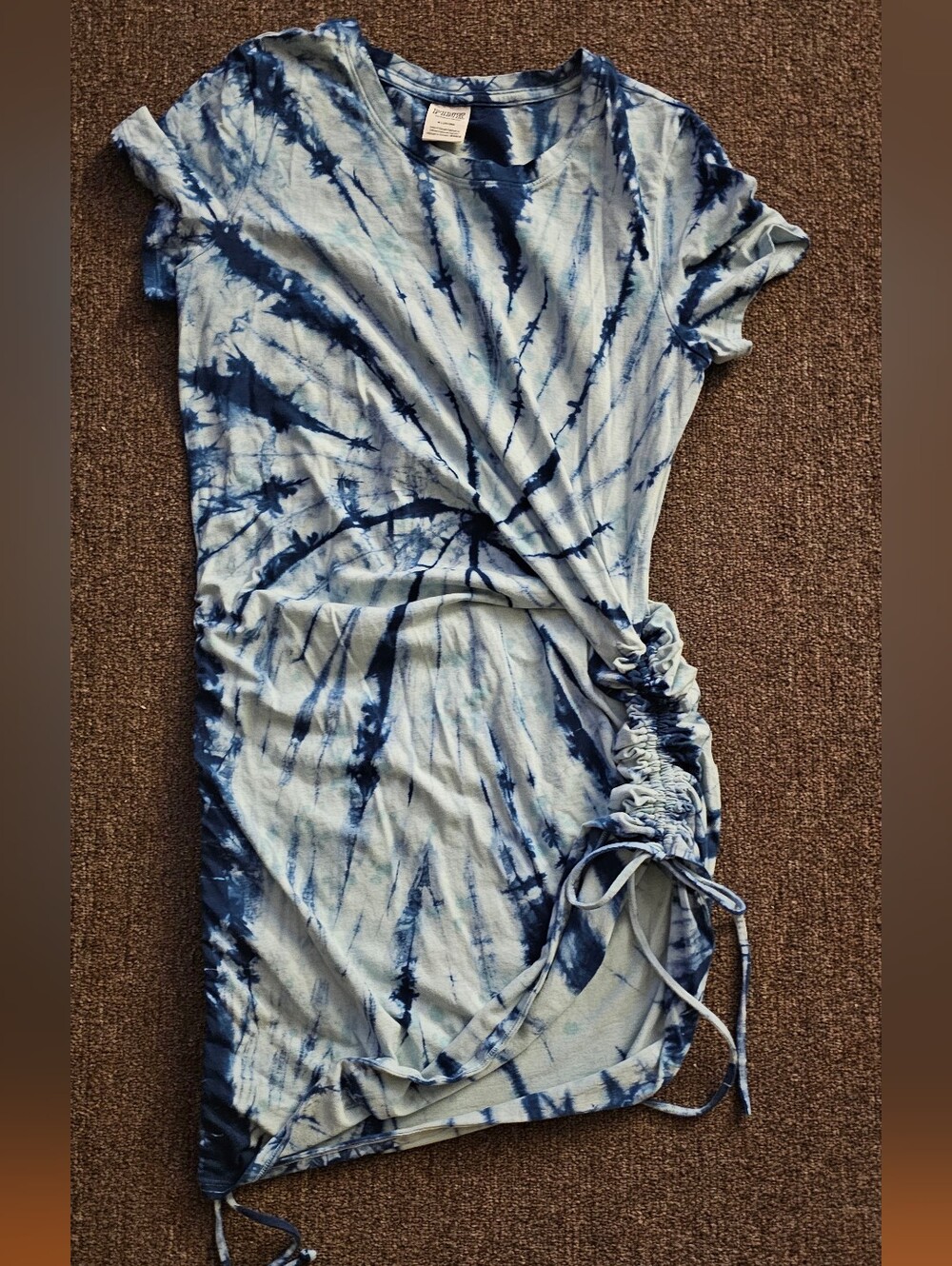 4PINK Victoria's Secret Blue Tie-Dye T-Shirt Dress